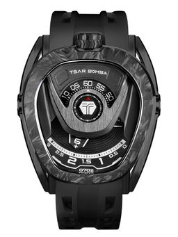 Tsar Bomba - Black Reactor Luxury Sport Automatic Multi Layer Dial Watch-Tb8213A-06.1_2Set (Medium)