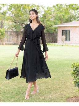 Bud & Tulip - Black Soneva Wrap Dress