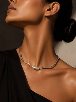 House of Pehr - Silver Plated Fluid Choker Necklace