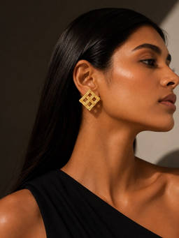 House of Pehr - Gold Plated Mesh Studs