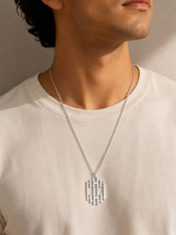House of Pehr - Silver Plated Linear Pendant With Chain For Men
