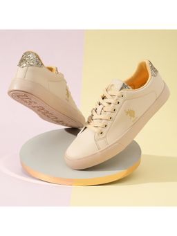 U.S. POLO ASSN. - Women Beige Beverly 3.0 Comfort Insole Casual Sneakers