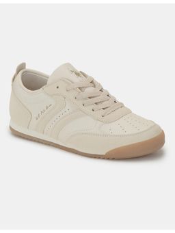 U.S. POLO ASSN. - Women Beige Bianca Lace-Ups Round Toe Sneakers