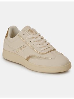 U.S. POLO ASSN. - Women Beige Renata Round Toe Lace-Ups Sneakers