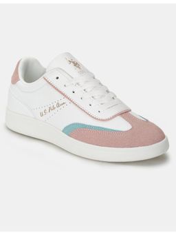 U.S. POLO ASSN. - Women Pink Renata Round Toe Lace-Ups Sneakers
