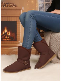 Carlton London - Women Brown Mid-Calf Casual Boots