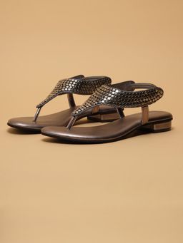 ERIDANI - Reyna Gunmetal Grey Sandal Heels