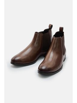 Snitch - Brown Reign Ankle High Chelsea Boots