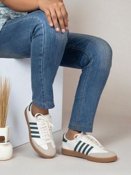 Truffle Collection - Beige Solid Casual Sneakers