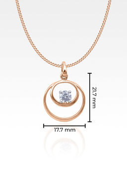 Maiora Diamonds - Double Loop 14K Gold Pendant | Lab Grown Diamonds | Rose Gold