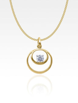 Maiora Diamonds - Double Loop 14K Gold Pendant | Lab Grown Diamonds | Yellow