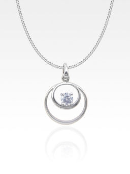 Maiora Diamonds - Double Loop 18K Gold Pendant | Lab Grown Diamonds | White Gold