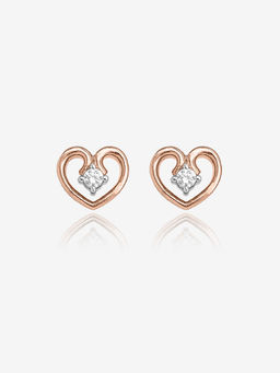 Maiora Diamonds - Interlaced 14K Gold Stud Earrings | Lab Grown Diamonds | Rose Gold