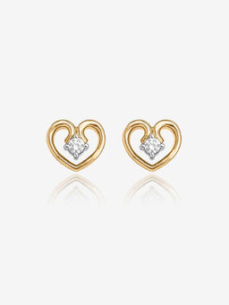 Maiora Diamonds - Interlaced 14K Gold Stud Earrings | Lab Grown Diamonds | Yellow