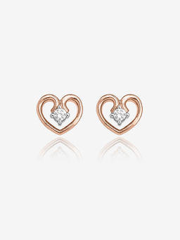 Maiora Diamonds - Interlaced 18K Gold Stud Earrings | Lab Grown Diamonds | Rose Gold