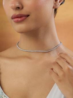 Indinoor - White Brigitte Everyday Short Necklace