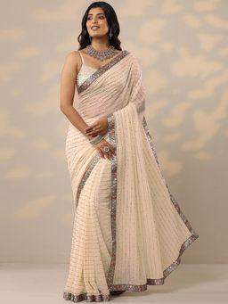 Libas - Embellished Georgette Saree with Unstitched Blouse