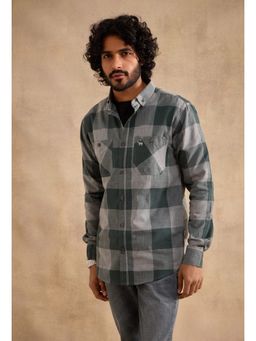 neopalms - Men Collar Neck Checks Multi-Color Other Casual Shirt