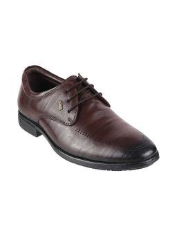 Mochi - Metro Mens Brown Formal Lace-Ups ShoesMochi Plain Brown Lace-ups Shoes