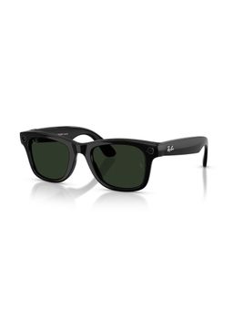 Ray-Ban Meta - Ray-Ban | Meta Wayfarer Unisex Square Shiny Black Frame Transitions Green Lens