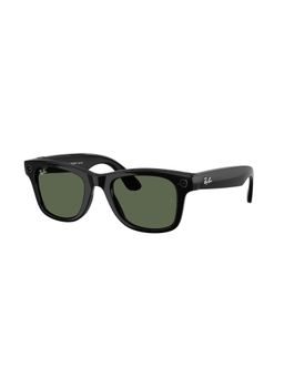 Ray-Ban Meta - Ray-Ban | Meta Wayfarer Unisex Square Shiny Black Frame Solid Color Green Lens