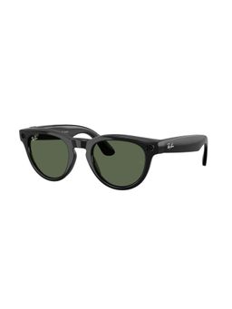 Ray-Ban Meta - Ray-Ban | Meta Headliner Unisex Phantos Shiny Black Frame Solid Color Green Lens - 0RW4013F601/7151