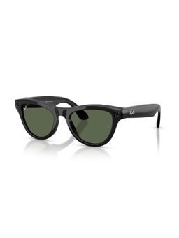 Ray-Ban Meta - Ray-Ban | Meta Skyler Unisex Cat Eye Shiny Black Frame Solid Color Green Lens - 0RW4014601/7152