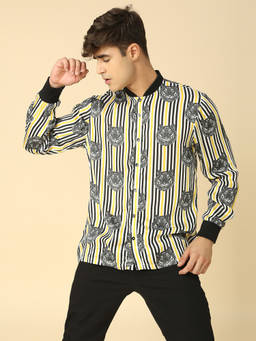 Neha Gursahani - Tiger Print Striped Multicolor Shirt
