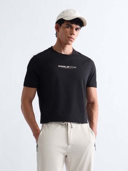 U.S. POLO ASSN. - Black Men's Solid Slim Fit T-shirt