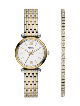 Fossil - Carlie Two Tone Womens Quartz Watch with Bracelet Es5450Set (M)