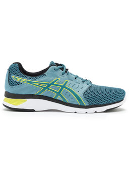 ASICS - Mens Blue Teal Bright Yellow Gel-Ease Running Shoes