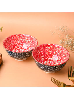 Voncasa - Floral Bowl Set Of 2 (650ml)