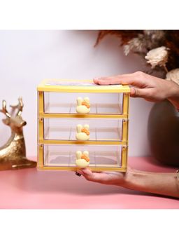 Voncasa - Stylish Yellow 3 Layer Drawer