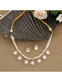 Beryachi - Ridhika Pearls Necklace and Earrings