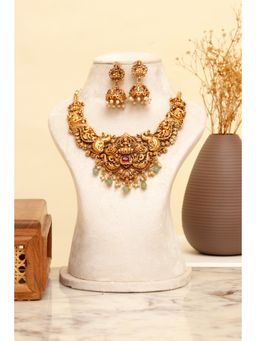 Beryachi - Mayil Temple Necklace and Earrings