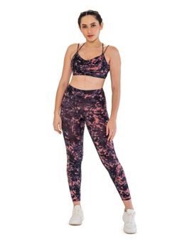 STRCH - Workout Essentials Pink Printed High Rise Gym Leggings