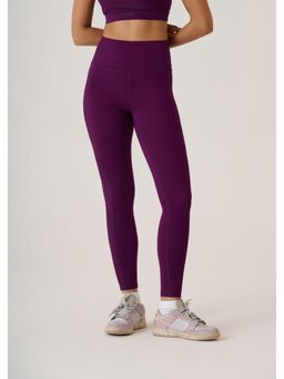 STRCH - Midnight Purple Solid Slim Fit High Rise Ultimate Workout Leggings