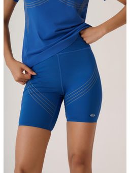 STRCH - Dodger Blue High Rise Slim Fit Workout Shorts