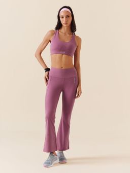 STRCH - Grape Nector Solid Nylon High Rise Leggings