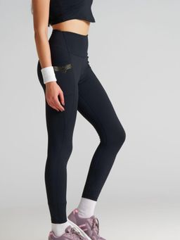 STRCH - Wonder Warrior Black Printed High Rise Gym Leggings
