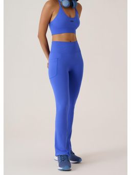 STRCH - Periwinkle Solid High Rise Crisscross Bootcut Leggings