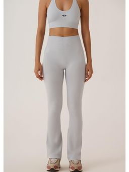 STRCH - Grey Solid High Rise Crisscross Bootcut Leggings