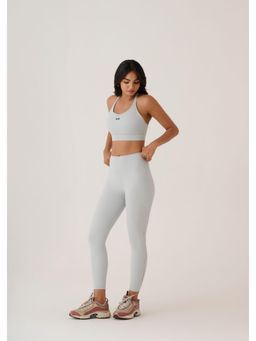STRCH - Grey Solid Slim Fit High Rise Functional Core active Leggings