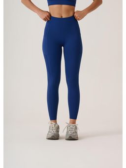 STRCH - Navy Blue Solid Slim Fit High Rise Functional Core active Leggings
