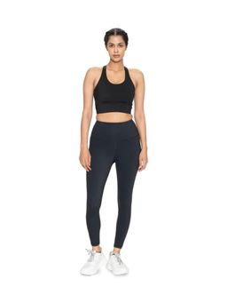 STRCH - Black Printed High Rise Gym Mesh Leggings
