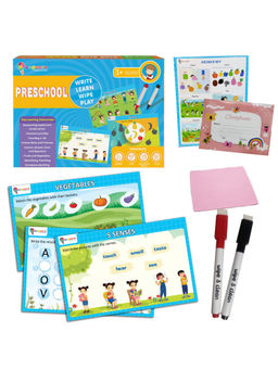 Popcorn Games & Puzzles - Preschool Reusable Write & Wipe Activity Mats (Pack of 8)