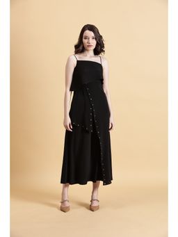 Fawn 24 - Black Eyelet Noir Midi Dress