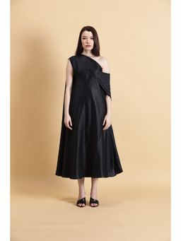 Fawn 24 - Black Sapphire Shift Midi Dress