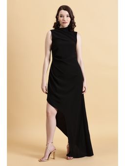 Fawn 24 - Black Cherry Noir Asymmetry Dress