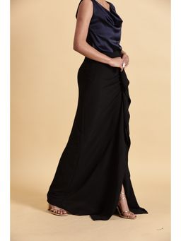 Fawn 24 - Black Latte Frill Maxi Skirt